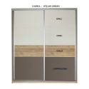 Dulap cu usi culisante, Stejar Urban/Stejar Gold /Grafit