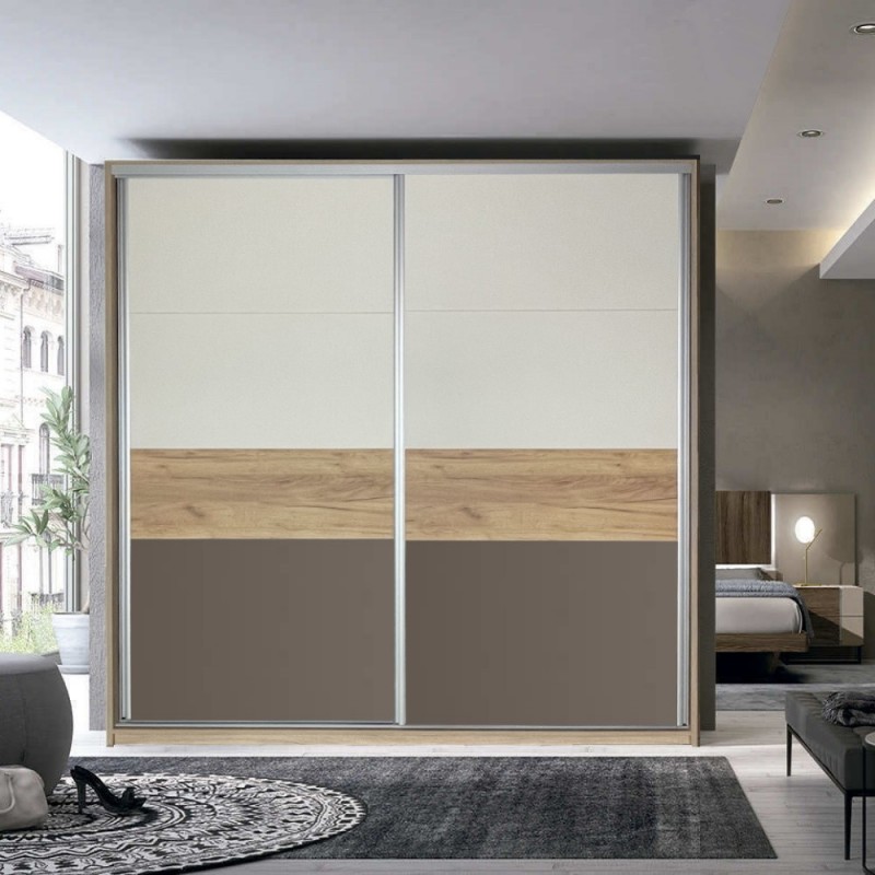 Dulap cu usi culisante, Stejar Urban/Stejar Gold /Grafit