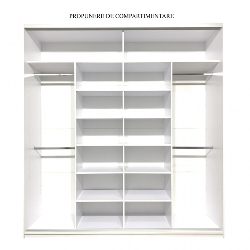 Dulap cu usi culisante, Stejar Urban/Stejar Gold /Grafit