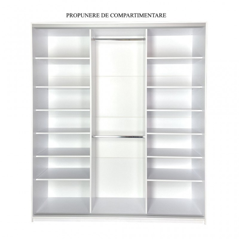 Dulap cu usi culisante, Stejar Urban/Stejar Gold /Grafit