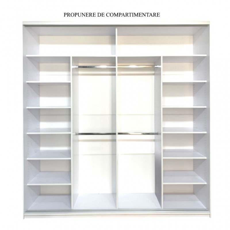 Dulap cu usi culisante, Stejar Urban/Stejar Gold /Grafit