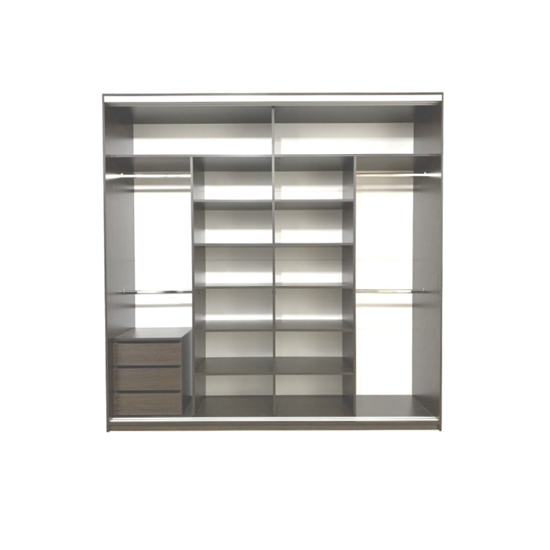 Dulap cu usi culisante, Stejar Urban/Stejar Gold /Grafit