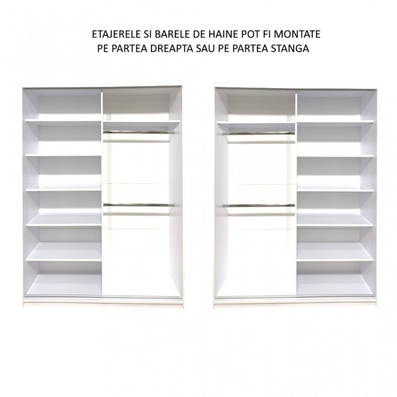 Dulap cu usi culisante, Stejar Urban/Stejar Gold /Grafit