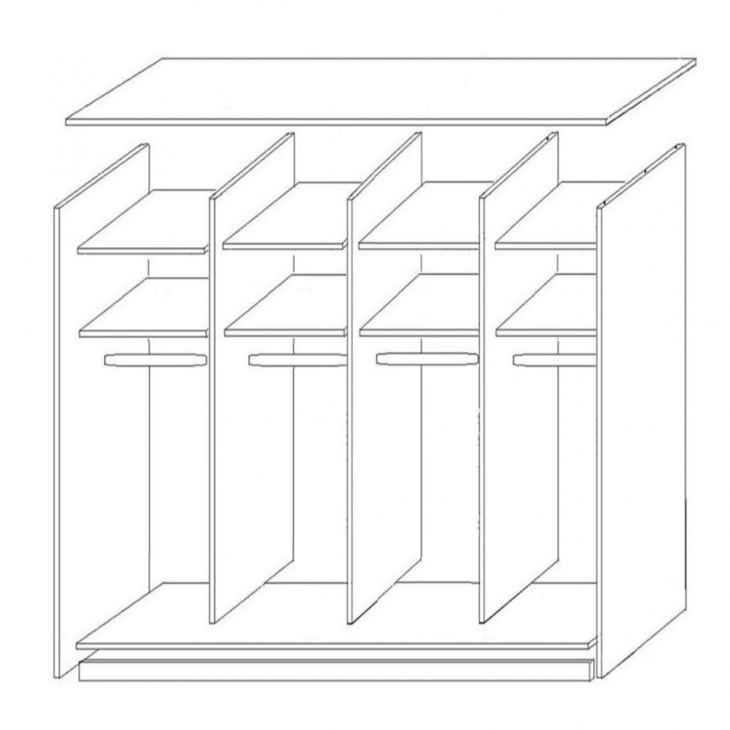 Dulap cu usi culisante, Alb