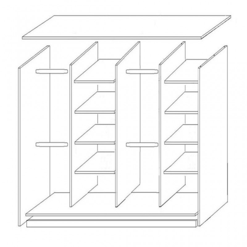 Dulap cu usi culisante, Alb