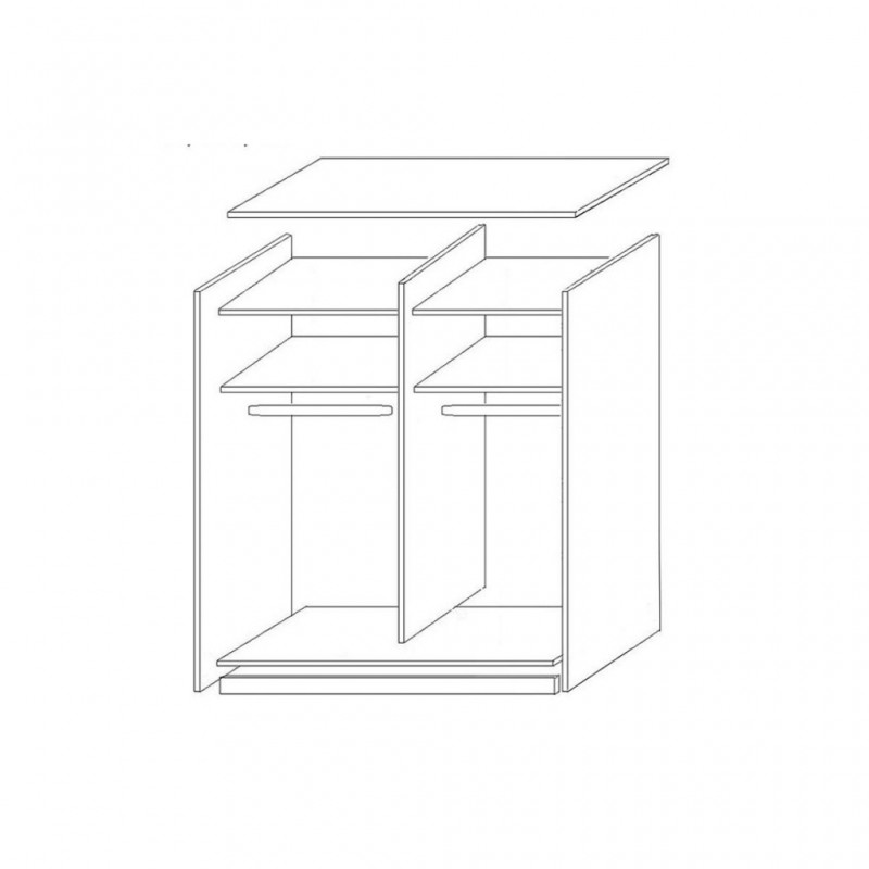 Dulap cu usi culisante, Alb