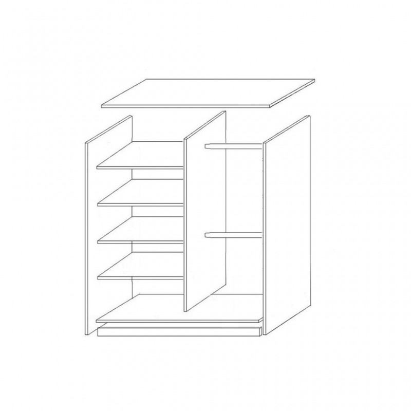 Dulap cu usi culisante, Alb