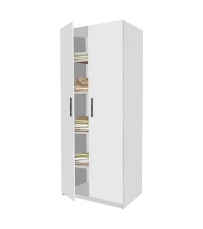 Dulap Toby cu 4 polite din PAL Alb de 18 mm