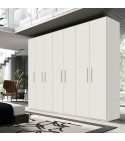 Dulap Lara cu 7 usi, Alb, L315xH200xA50 cm