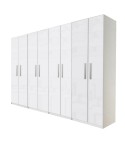 Dulap Lara cu 8 usi, Alb, L360xH200xA50 cm
