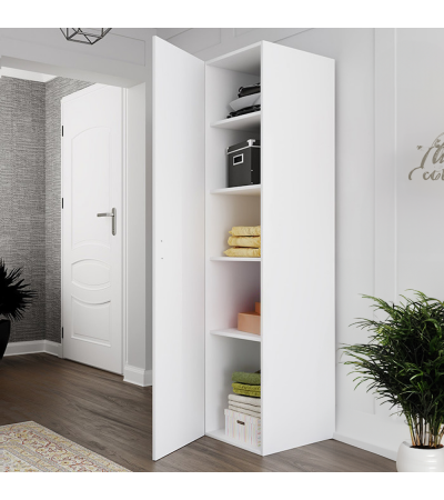 Dulap 1 usa E4, Alb, L45xH200xA50 cm