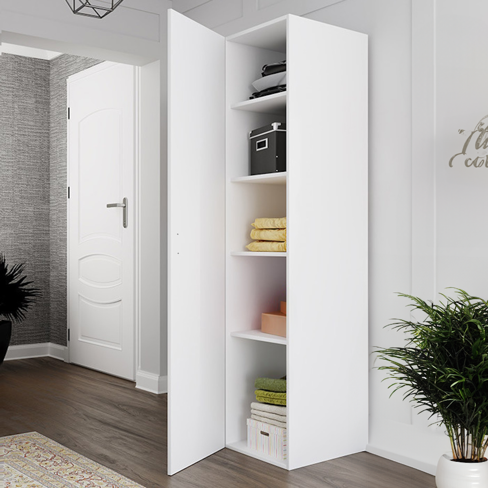 Dulap 1 usa E4, Alb, L45xH200xA50 cm