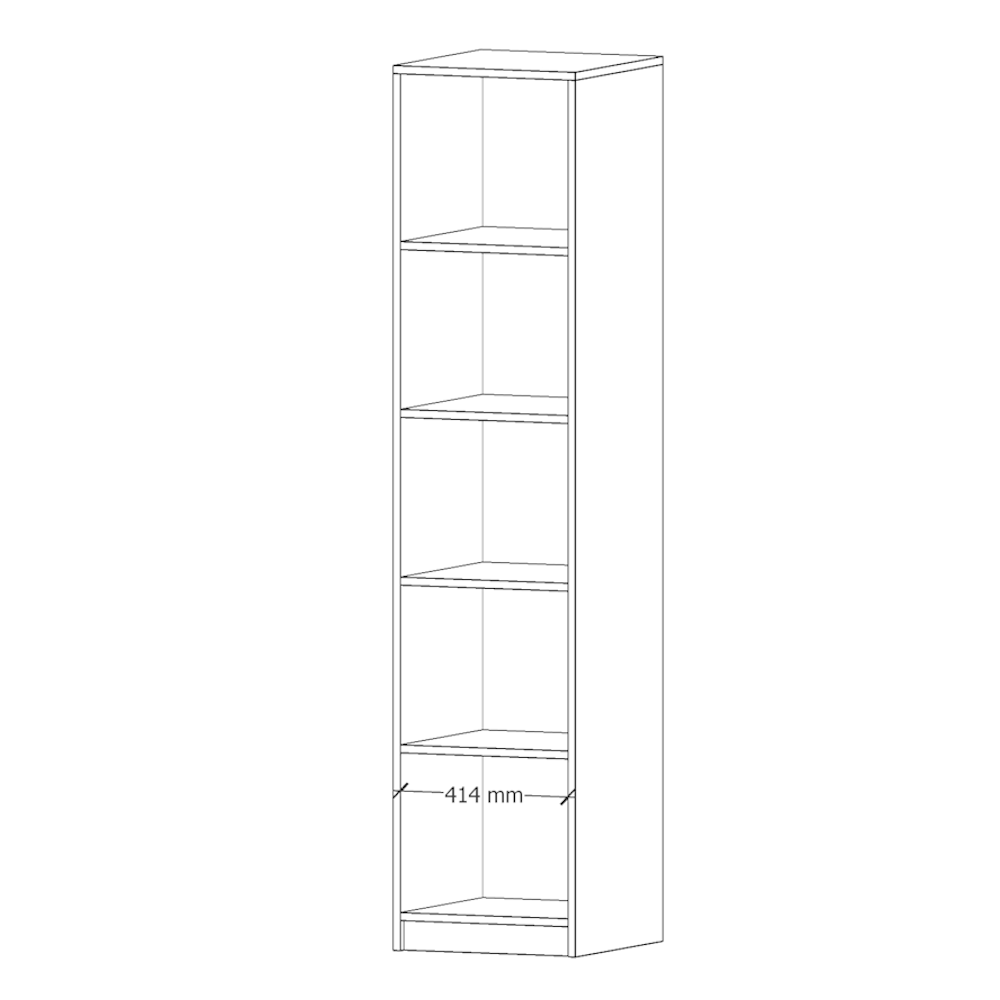 Dulap 1 usa E4, Alb, L45xH200xA50 cm