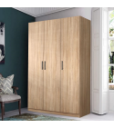 Functionalitate si stil, argumentele absolute in alegerea acestui Dulap Amos cu 3 usi din PAL Stejar Sonoma de 18mm. Usor de mon