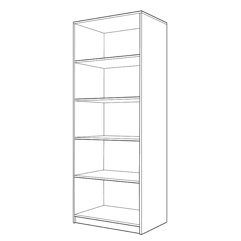 Dulap E4 Sonoma cu 4 etajere PAL 18 mm