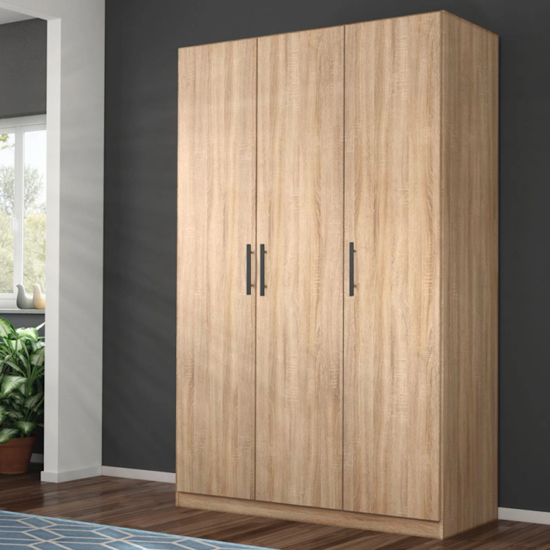 Dulap Sonoma cu 3 usi, Stejar Sonoma, L135xH200xA50 cm