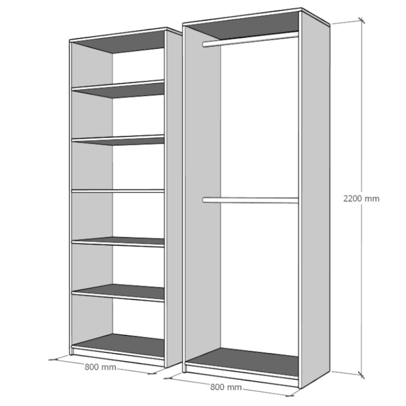 Dulap Mondo 4Usi Alb, L 160 x H 220 cm, balamale cu amortizor