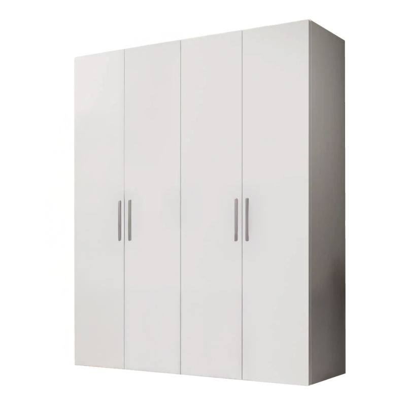 Dulap Mondo 4Usi Alb, L 160 x H 220 cm, balamale cu amortizor