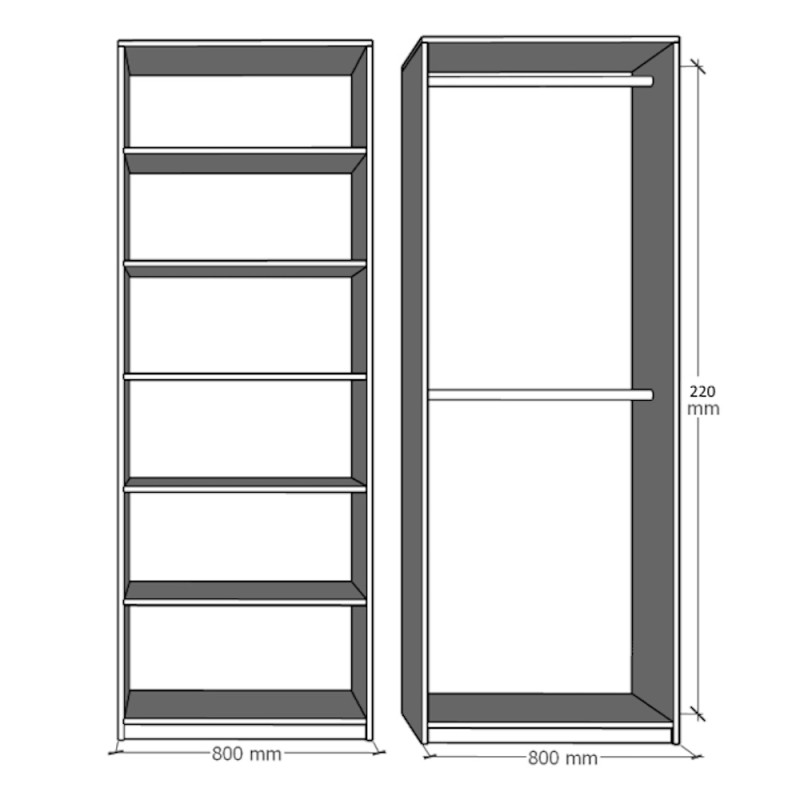 Sifonier Mondo 4, L160xH200xA50 cm, balamale cu amortizor