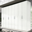 Dulap Lara cu 8 usi, Alb, L360xH200xA50 cm